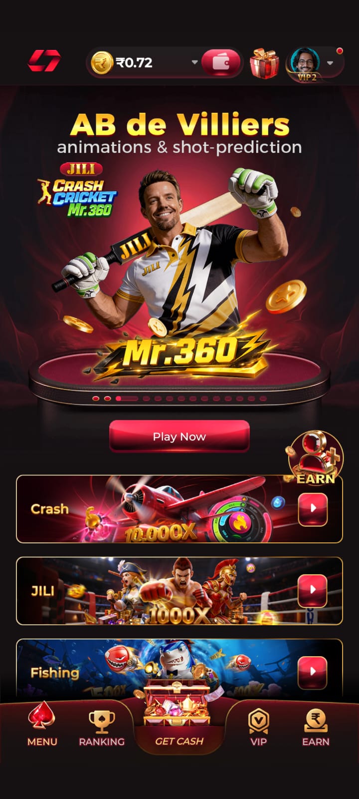 IN7 Game APK installation on Android smartphone.